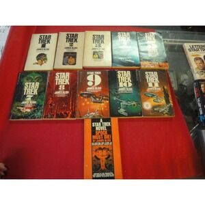 11 lot vintage Star Trek James Blish Bantam books #1 2 3 4 5 7 8 9 10 11 spock